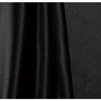 100% Silk Satin Black Fabric