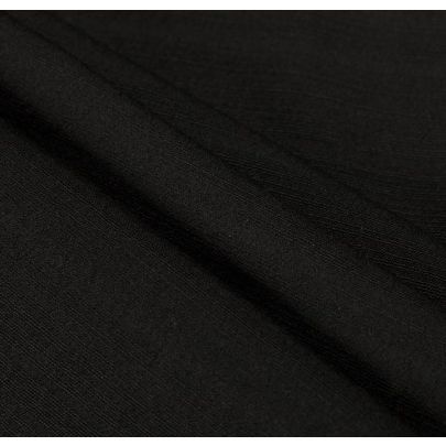 Wool Elastane Blend Black Fabric