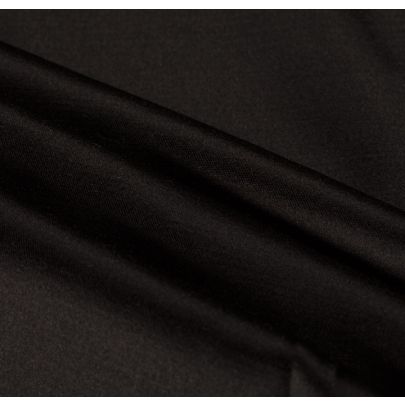 Silk Polyester Black Fabric