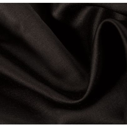 Silk Polyester Black Fabric
