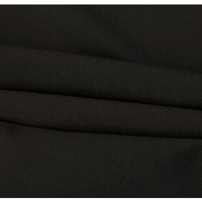 Wool Rayon Blend Black Fabric
