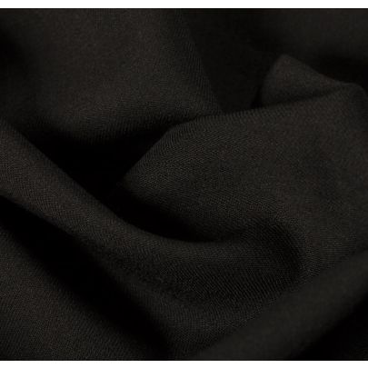 Wool Rayon Blend Black Fabric