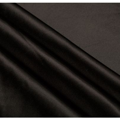 Duchess Silk Stretch Black Fabric