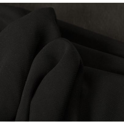 100% Poly Georgette Black Fabric