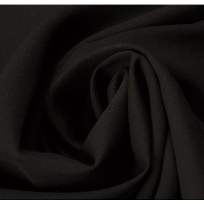 Wool Rayon Blend Black Fabric