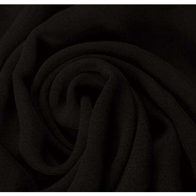 Double Georgette Rayon Black Fabric