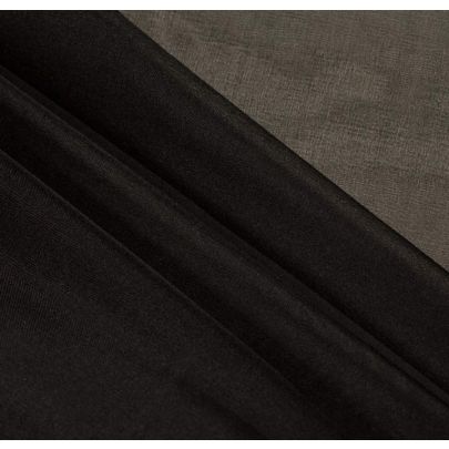 100% Silk Organza Black Fabric