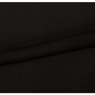 100% Silk Flat Georgette Black Fabric