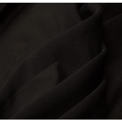 100% Silk Georgette Black Fabric
