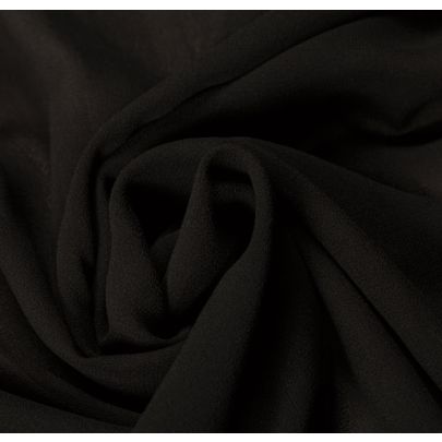 100% Silk Georgette Black Fabric