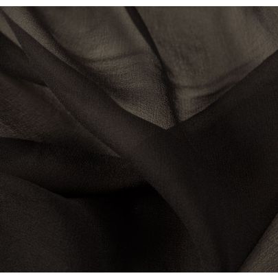 100% Silk Georgette Black Fabric