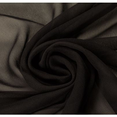 100% Silk Georgette Black Fabric