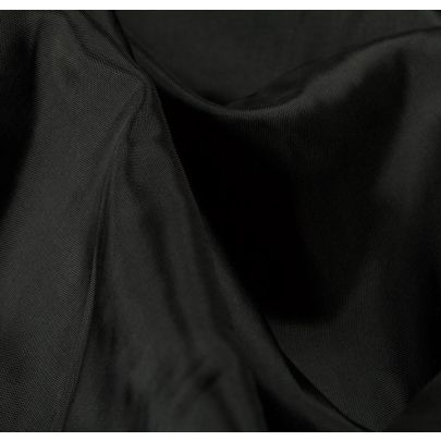 100% Lining Acetate Black Fabric (sold as 2m piece)