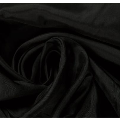 100% Lining Acetate Black Fabric (sold as 2m piece)