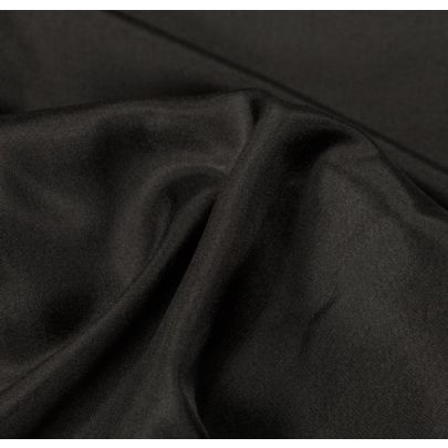 100% Silk Black Fabric