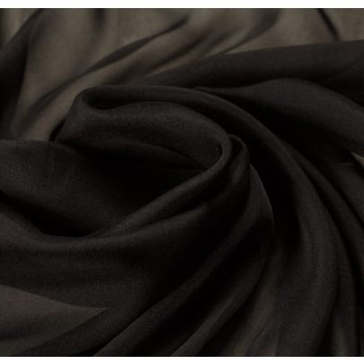 100% Silk Black Fabric