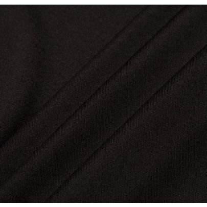 Poly Interlock Black Fabric