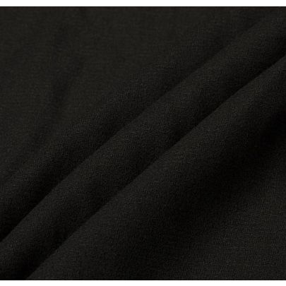 Wool Crepe Black Fabric