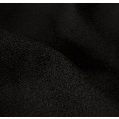 Wool Crepe Black Fabric