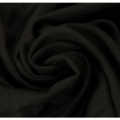 Wool Crepe Black Fabric