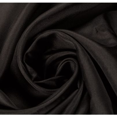 100% Silk Black Fabric