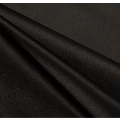 Duchess Silk Satin Black Fabric
