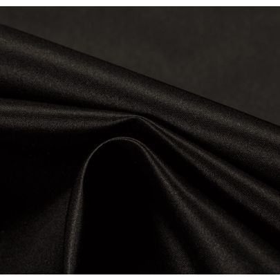 Duchess Silk Satin Black Fabric