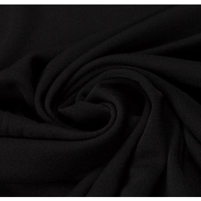 Rayon Elastane Crepe Black Fabric
