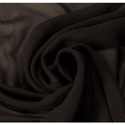 100% Silk Black Fabric