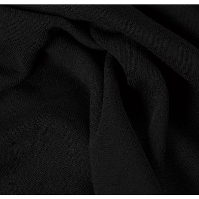 Silk Rayon Blend Black Fabric
