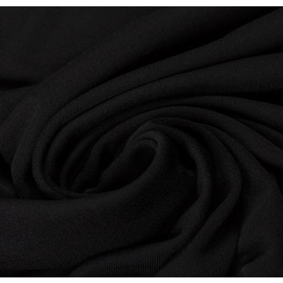 Silk Rayon Blend Black Fabric