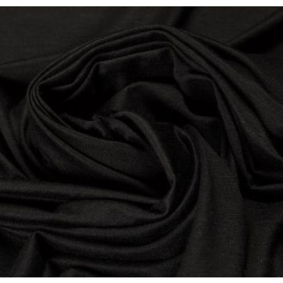 100% Rayon Jersey Black Fabric
