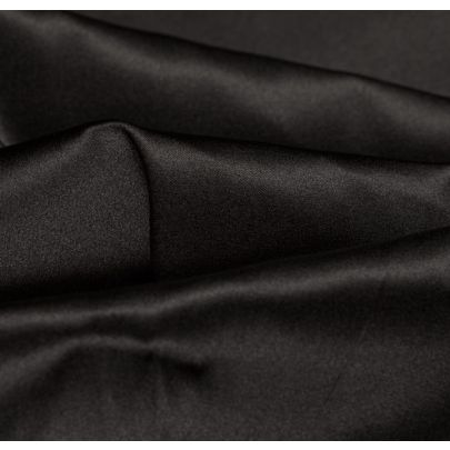 100% Silk Black Fabric