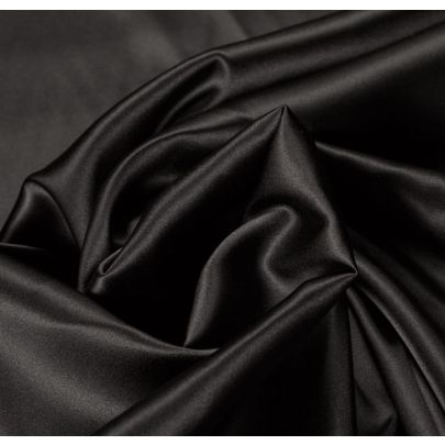 100% Silk Black Fabric