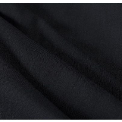 100% Wool Crepe Black