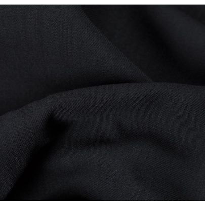 100% Wool Crepe Black