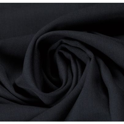 100% Wool Crepe Black