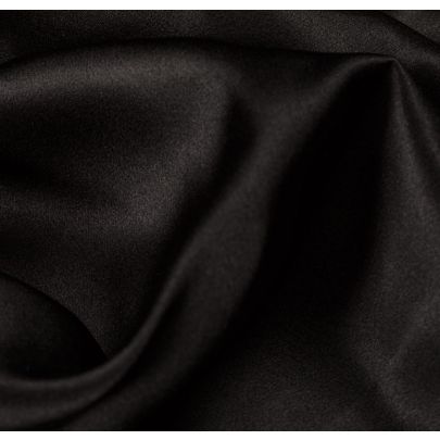100% Silk Black Fabric