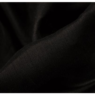 100% Linen Black Fabric