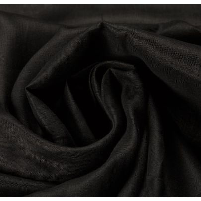 100% Linen Black Fabric