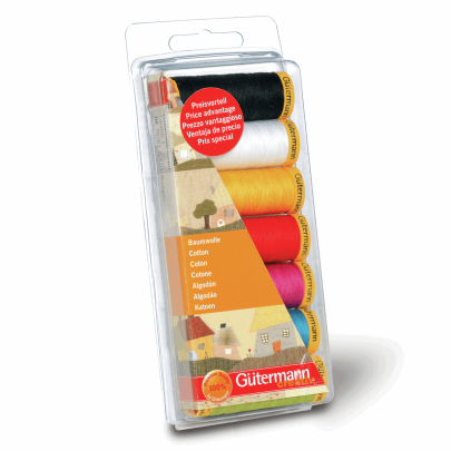 Gutermann Cotton No.50 Thread Set 7 x 100m - Assorted Colours