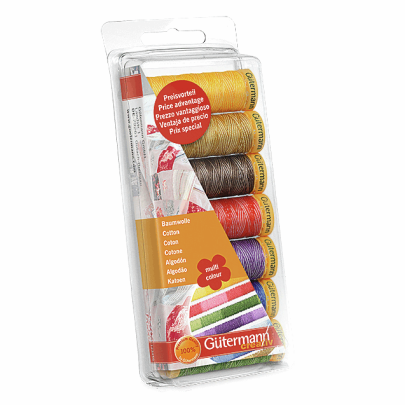 Gutermann Cotton No.50 Thread Set 7 x 100m - Assorted 