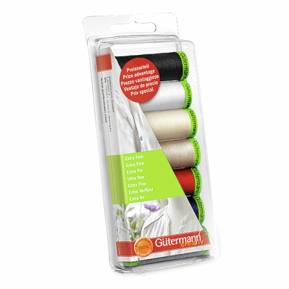 Gutermann Extra Fine Thread Set 7 x 200m - Assorted Colours