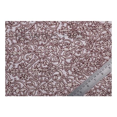 Ariana Whitework Embroidery - whitework highlighted with caramel brown shade