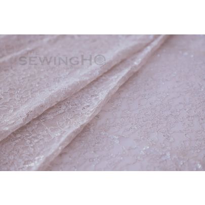 Dark Vanilla Metallic Shimmer Chantilly Lace - dark vanilla Chantilly lace from Solstiss