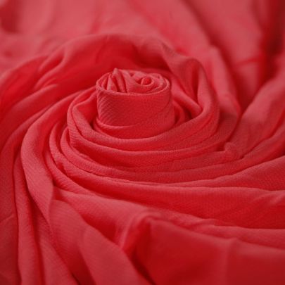 Polyester Chiffon in Coral Pink (135 x 130cm)