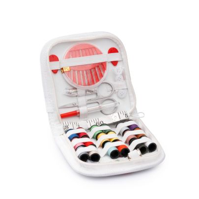White and Red Lightweight Sewing Kit
