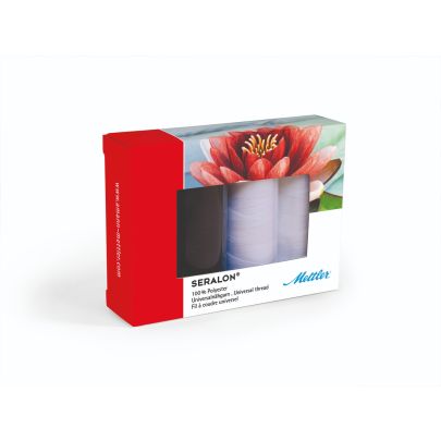Mettler - SERALON® Sewing Thread 4 x 200m - Black & White