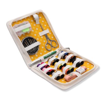 Beautiful White Canvas Sewing Kit