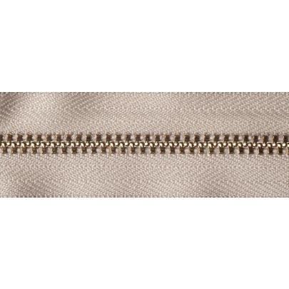 YKK Brass Jeans Zip- Beige 20cm